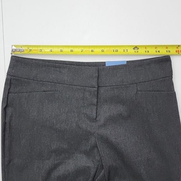 Ricki's Heathered Grey Stretch Mid Rise Fitted Subtle Flare Pants Regular Size 6 - Picture 11 of 14